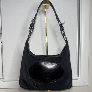 Prada Black Nylon Shoulder Bag